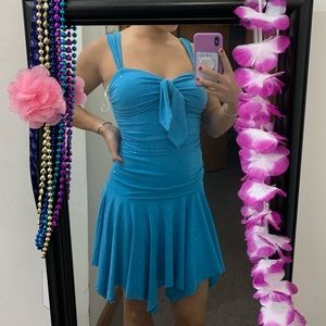 Blue sequin dress